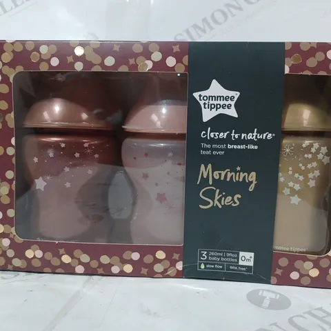 BOXED TOMMEE TIPPEE CLOSER TO NATURE MORNING SKIES BOTTLE SET