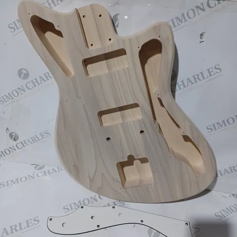 WOODEN GUITAR BODY & SCRATCHPLATE PIECES