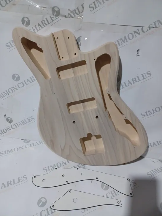 WOODEN GUITAR BODY & SCRATCHPLATE PIECES