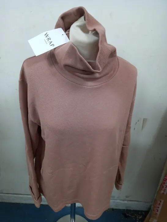 WRAP LONDON PINK TAN TURTLENECK LONG SLEEVE JUMPER - 10