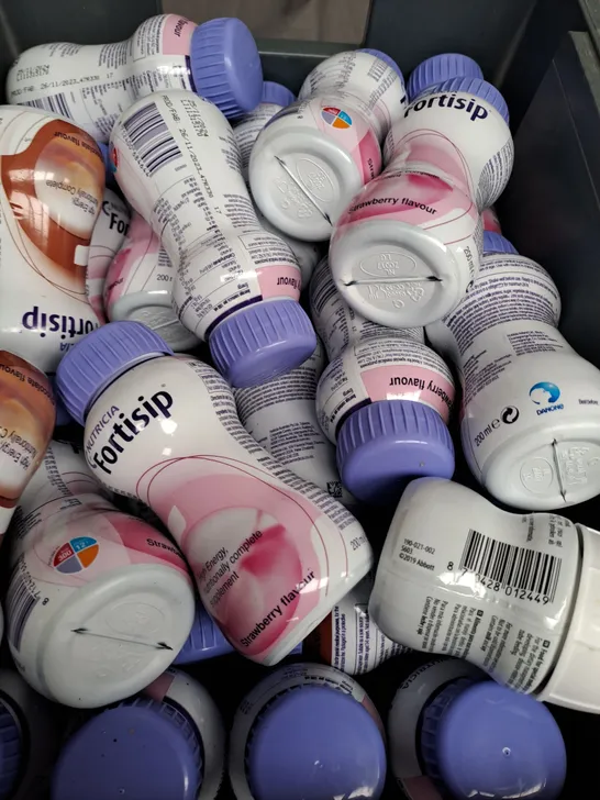 BOX OF APPROXIMATELY 20 BOTTLES OF NUTRICIA FORTSIP