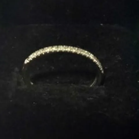 9CT WHITE GOLD DIAMOND SET HALF ETERNITY RING