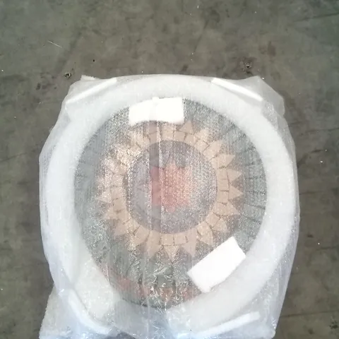 BOXED MOSAIC CIRCULAR TABLE WITH BLACK LEGS 