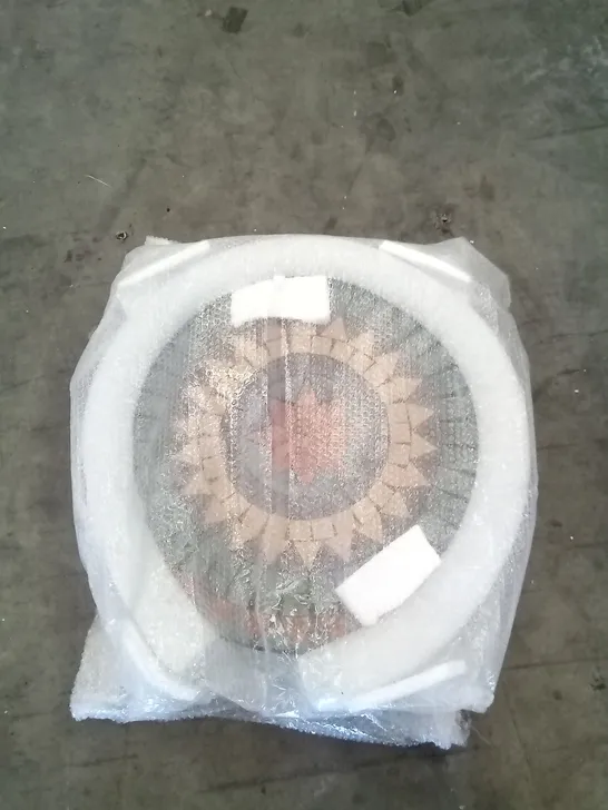 BOXED MOSAIC CIRCULAR TABLE WITH BLACK LEGS 