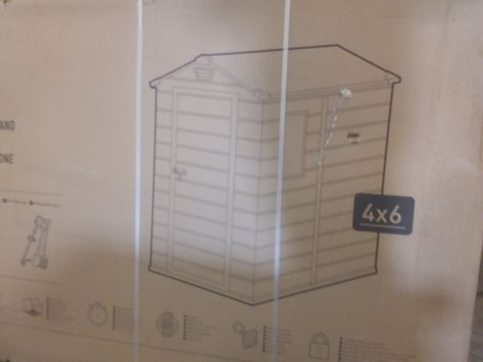 BOXED 4×6 KETER MAINTENANCE FREE SHED