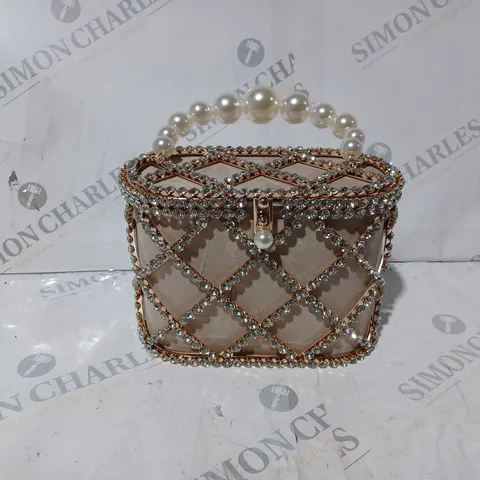 BOXED JEWELLED VANITY CASE BAG  