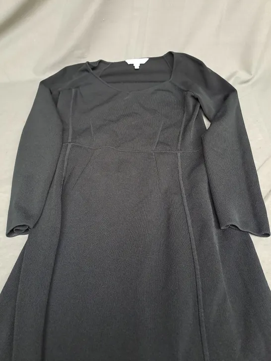 LK BENNETT BLACK STRECH DRESS - SMALL