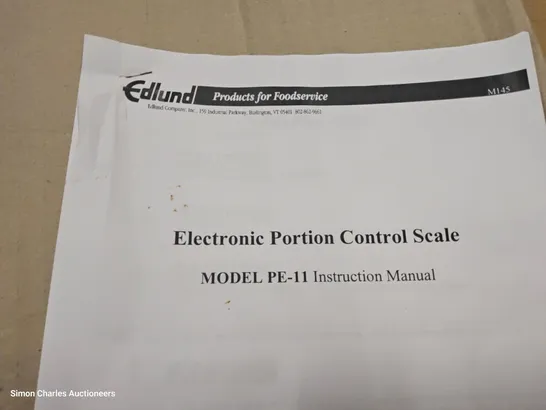 BOXED EDLUND ELECTRONIC PORTION CONTROL SCALES PE-11