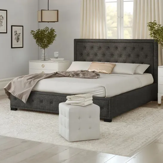 ALBA 6FT SUPERKING GREY BED FRAME ( 3 OUT OF 3 BOXES)