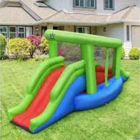 BOXED COSTWAY INFLATABLE SNAIL BOUNCE HOUSE DUAL SLIDE BASKETBALL GAME WITHOUT BLOWER