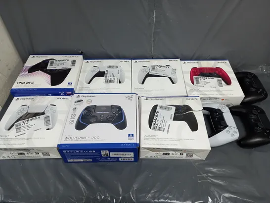 BOX OF APPROXIMATELY 10 PLAYSTATION GAME CONTROLLERS