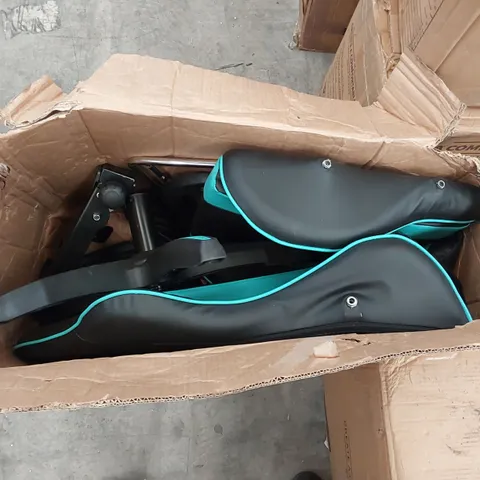 BOXED CYAN FAUX LEATHER OFFICE CHAIR (1 BOX)