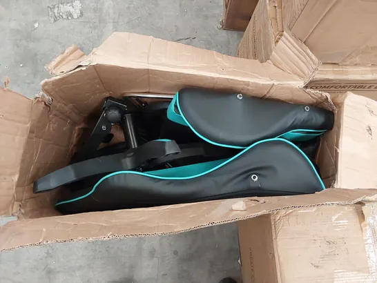 BOXED CYAN FAUX LEATHER OFFICE CHAIR (1 BOX)