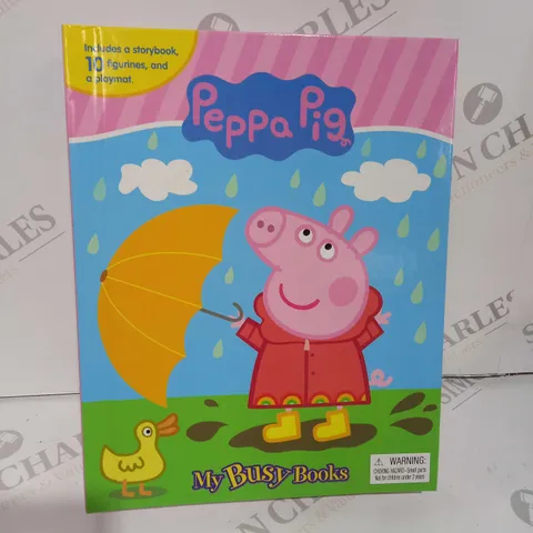 BOX OF 5 MY BUSY BOOKS PEPPA PIG STORYBOOK WITH FIGURINES AND PLAYMAT