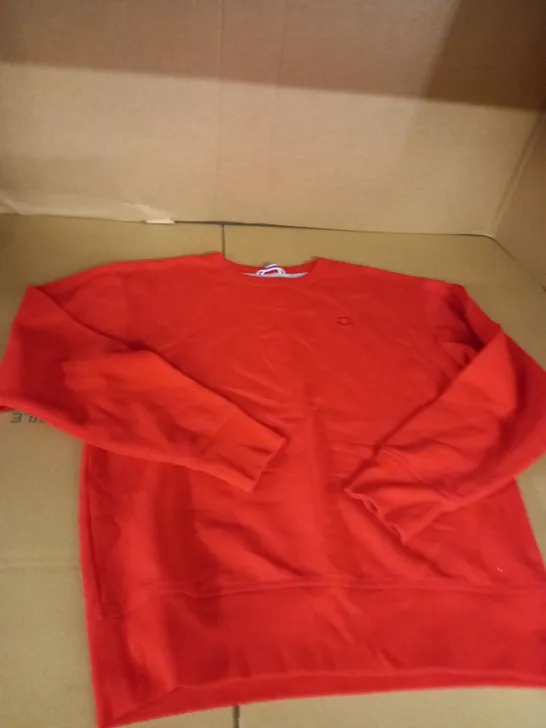 CHAMPION SWEATSHIRT JUMPER IN RED SIZE M