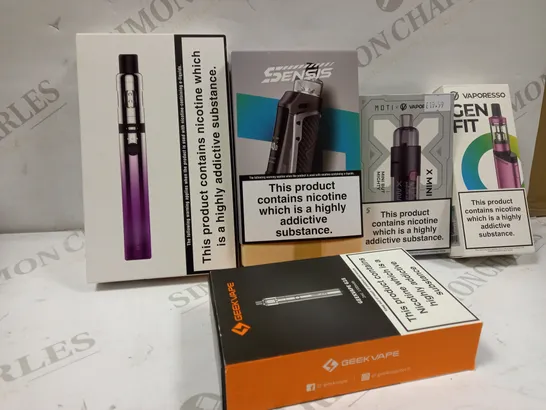 BOX OF ASSORTED ELECTRONIC CIGARETTES TO INCLUDE ASPIRE ETC