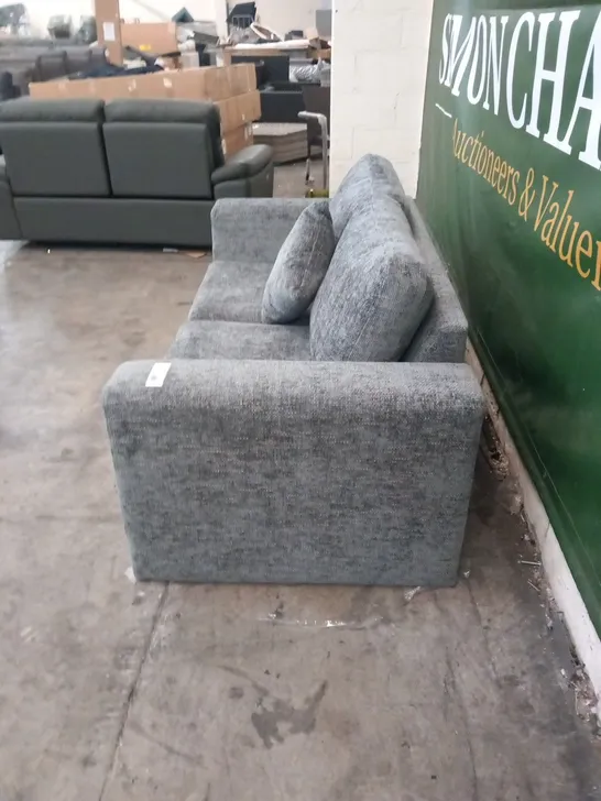 DESIGNER GREY FABRIC TWO SEATER SOFA