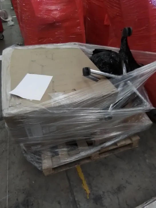 PALLET CONTAINING HOUSEHOLD & HOME IMPROVEMENT PRODUCTS. INCLUDES OFFICE CHAIR, CHAIR, TABLE ETC