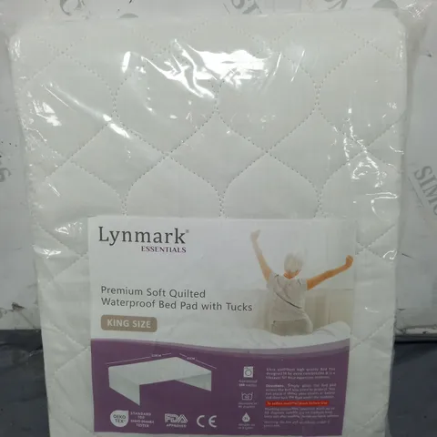 LYNMARK ESSENTIALS PREMIUM SOFT QUILTED WATERPROOF BED PAD WITH TUCKS