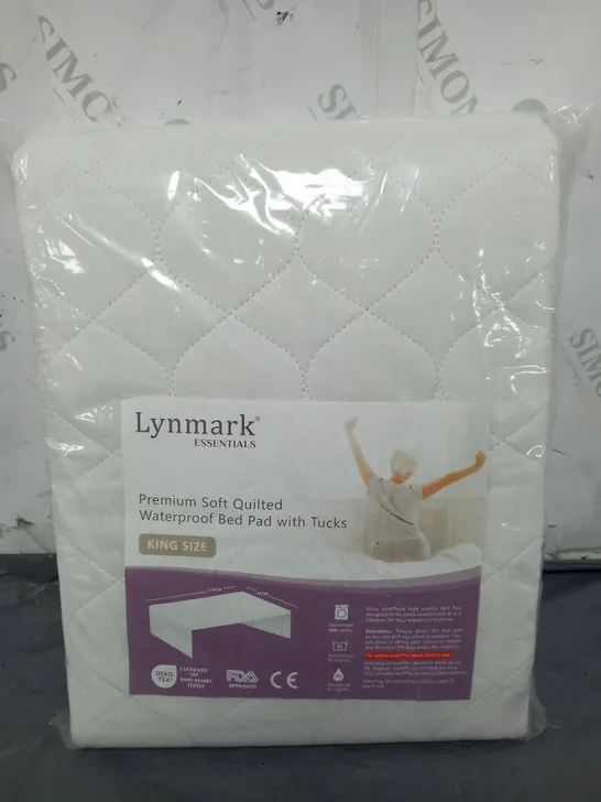 LYNMARK ESSENTIALS PREMIUM SOFT QUILTED WATERPROOF BED PAD WITH TUCKS