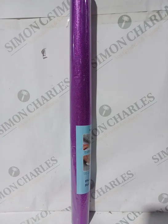 UNBRANDED ROLL OF WALLPAPER IN PURPLE W. GLITTER EFFECT