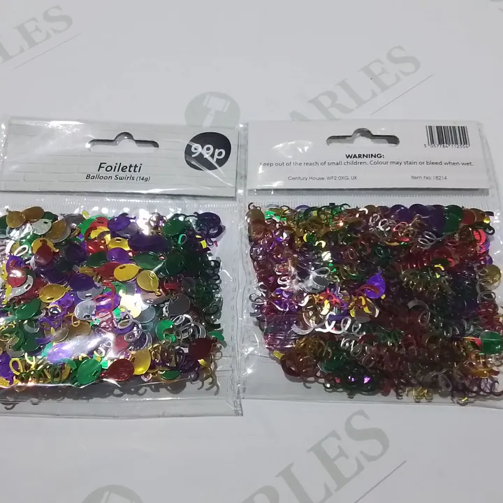 NEW 14G PACKS OF BALLOON SWIRL CONFETTI 4697681-Simon Charles Auctioneers