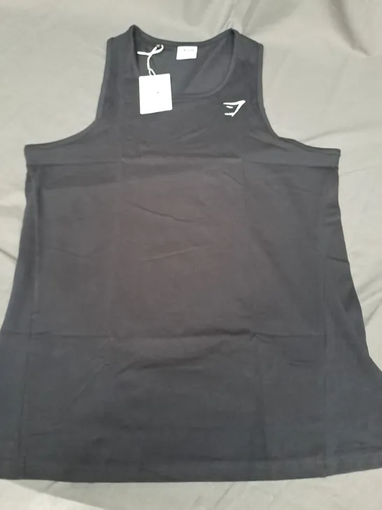 GYMSHARK CRITICAL TANK IN BLACK - L SLIM FIT