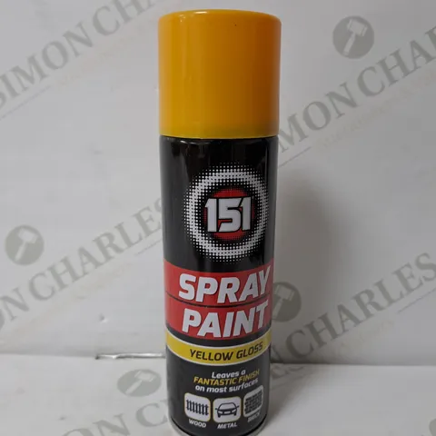 APPROXIMATELY 10 151-SPRAY PAINT IN YELLOW GLOSS 250ML