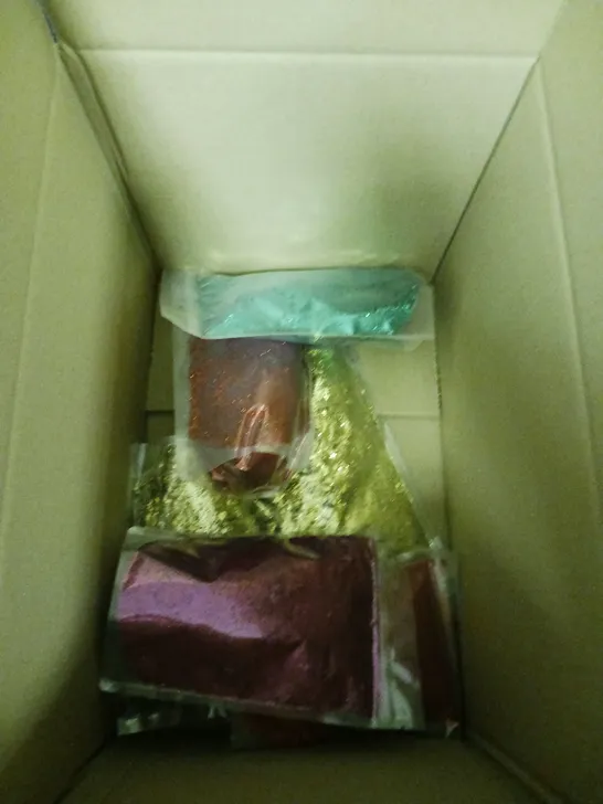 approximately 10 bags of glitter assorted colours