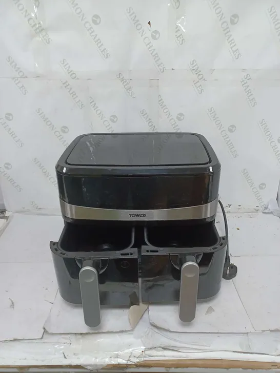 BOXED TOWER 9 LITRE DUAL BASKET AIR FRYER 