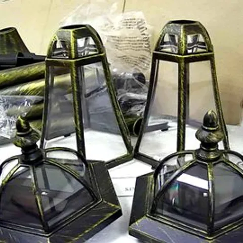 LUXFORM SET OF KENSINGTON SOLAR POWERED LAMP POSTS