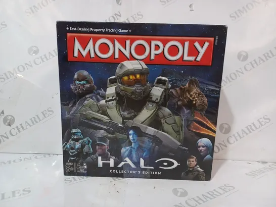 BOXED HASBRO MONOPOLY BOARD GAME - HALO COLLECTOR'S EDITION