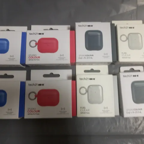 LOT OF APPROXIMATELY 28 BRAND NEW TECH21 STUDIO COLOUR AIRPOD AND AIRPOD PRO CASES - VARIOUS COLOURS