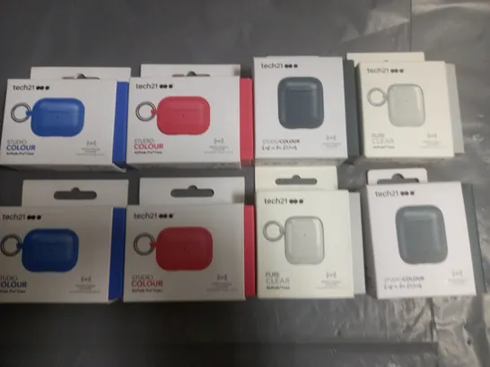 LOT OF APPROXIMATELY 28 BRAND NEW TECH21 STUDIO COLOUR AIRPOD AND AIRPOD PRO CASES - VARIOUS COLOURS