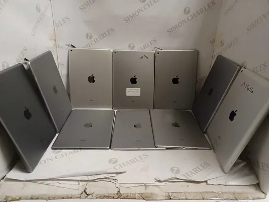 LOT OF 10 APPLE IPAD HARD SHELL CASES FOR VARYING MODELS TO INCLUDE A1416, A1566, A1474, ETC