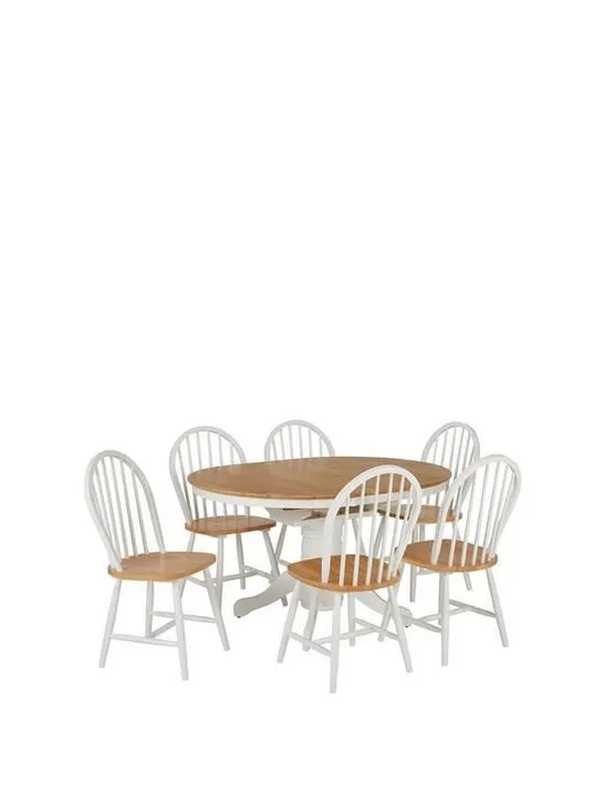 BOXED GRADE 1 NEW KENTUCKY TABLE & 6 CHAIRS (3 OF 4 BOXES ONLY)