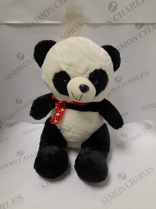 TWO ASSORTED BRAND NEW SOFT TOYS TO INCLUDE; TEDDY BEAR & BLACK AND WHITE PANDA