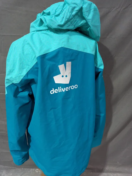 DELIVEROO JACKET  WITH HOOD IN BLUE - LARGE