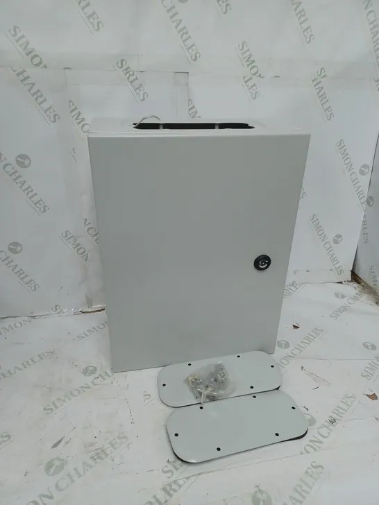 BOXED IP65 STEEL WALL MOUNT ENCLOSURE - 400X300X150MM -