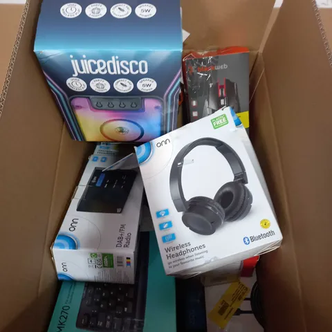 LOT OF APPROX. 15 ITEMS INCLUDING KEYBOARD, HEADPHONES, SPEAKERS
