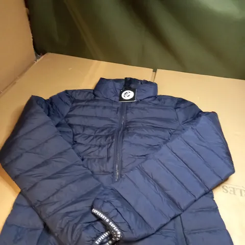 NAVY BLUE SUPERDRY WINTER COAT SIZE 8