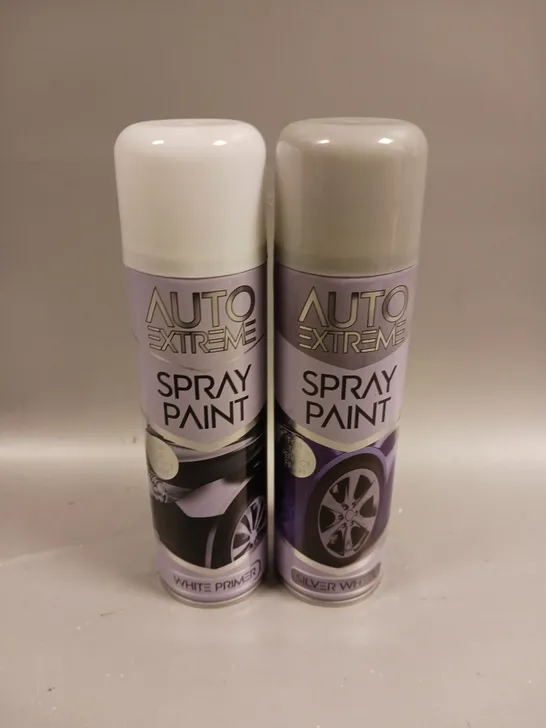 APPROXIMATELY 50 AUTO EXTREME SPRAY PAINTS TO INCLUDE WHITE PRIMER & SILVER WHEEL - COLLECTION ONLY 