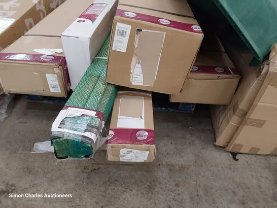 PALLET OF BOXED PLUM PARTS, INCLUDING SPIDER MONKEY SWING, LOOK OUT TOWER & WAVEY SLIDE