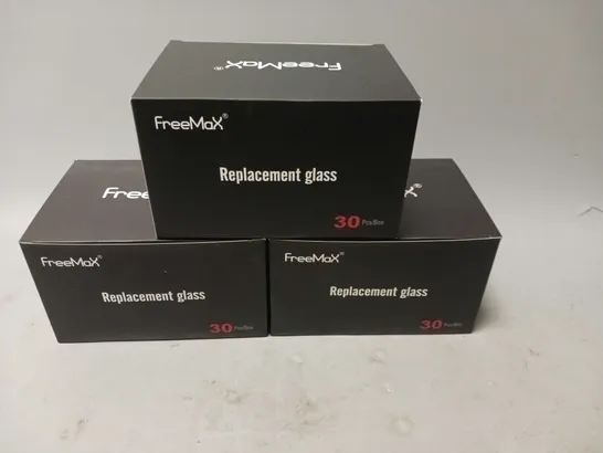 LOT OF 3 BOXES (30 PER BOX) REPLACEMENT GLASS FOR THE FREEMAX M PRO E-CIGARETTE