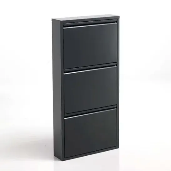 BOXED 8 PAIR SHOE STORAGE CABINET