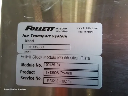 FOLLETT COMMERCIAL ICE MACHINE Model LITS135OSG