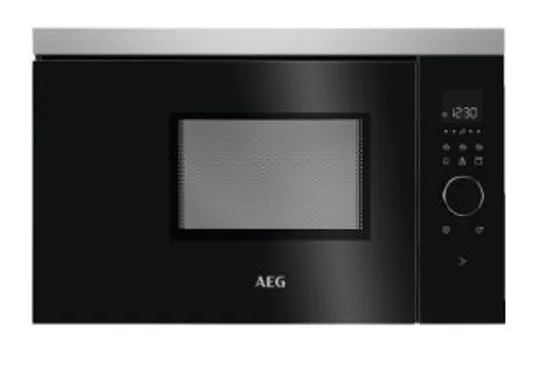 AEG INTEGRATED 17L 800W MICROWAVE & GRILL BLACK MODEL MBB1756DEM RRP £525