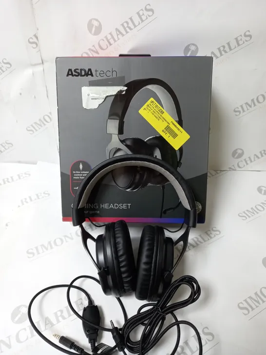 BOXED GAMING HEADSET IN BLACK  - 3.5MM AUDIO JACK