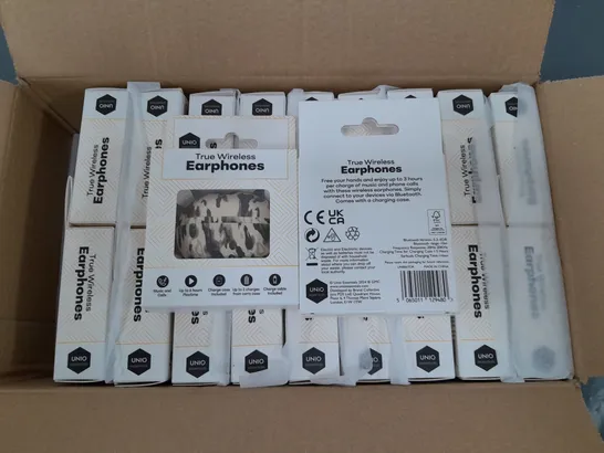 LOT OF 20 BRAND NEW BOXED TRUE WIRELESS EARPHONES - TORTOISE