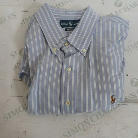 RALPH LAUREN LIGHT BLUE STRIP SHIRT - XL